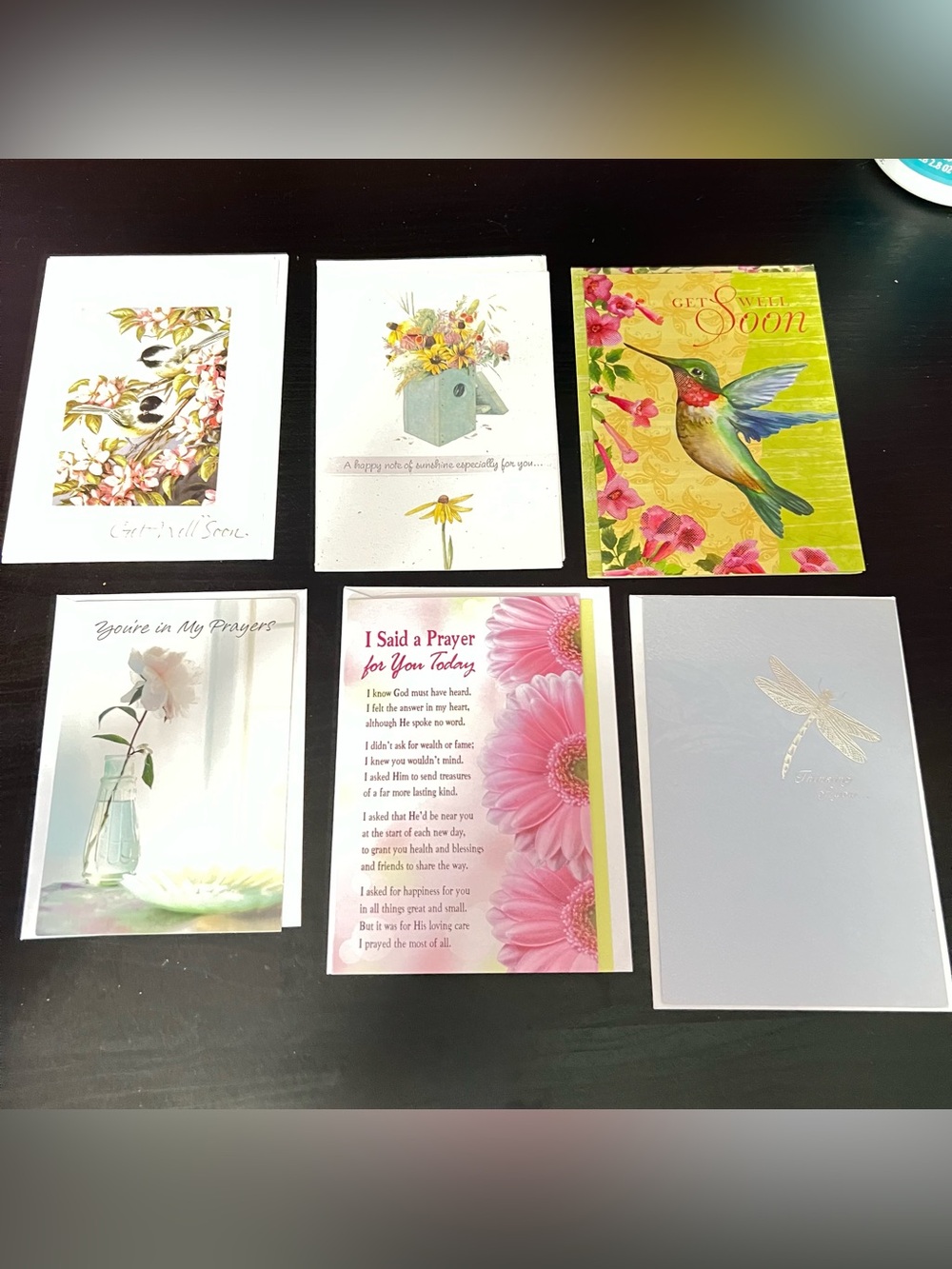 Vintage 10 Get Well Soon Card Lot: Get Well Soon Card Lot